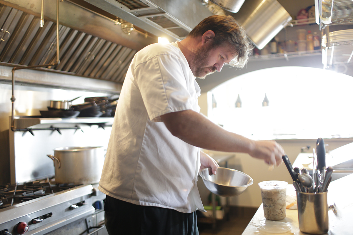Chef Jason Goodenough in his New Orleans restaurant