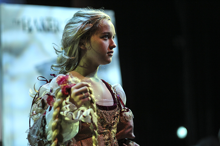 Charis as Rapunzel in Into the Woods.