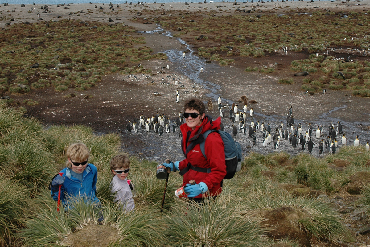 Kate Ford Laird on an adventure with her children