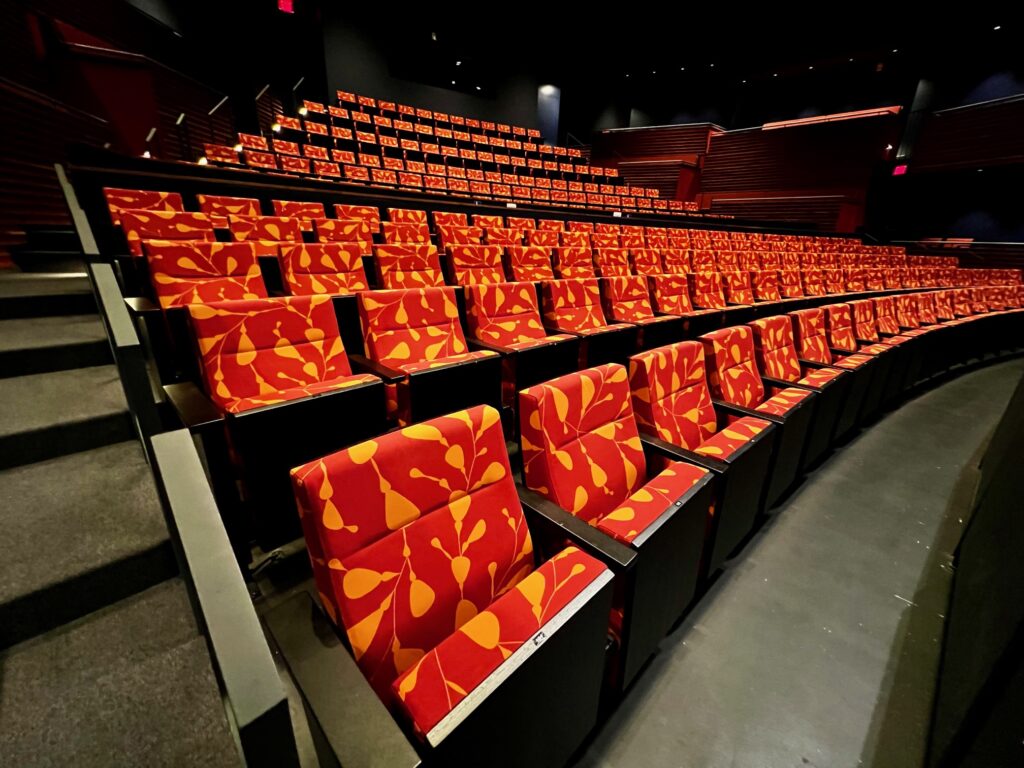 Seats at the Goel Center for Theater and Dance Main Stage Theater