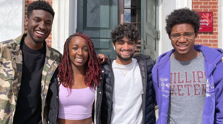 Club leaders of Athletes for Racial Justice pose for a photo.