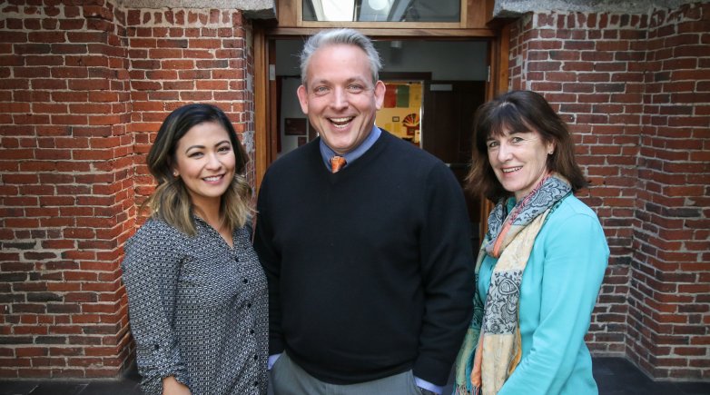 Exeter College Counselors: Sherry Hernandez, Cary Einhaus and Betsy Dolan.