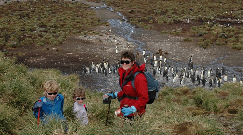 Kate Ford Laird on an adventure with her children