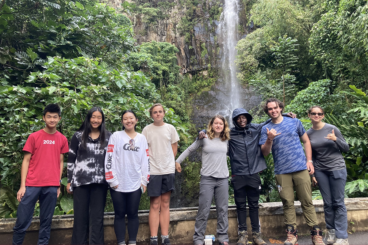 Student pose in Hawaii