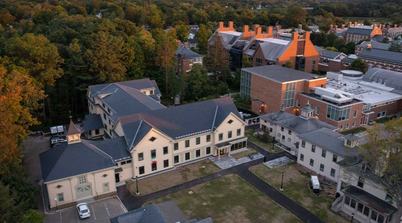 New Hall Dorm taken from above.