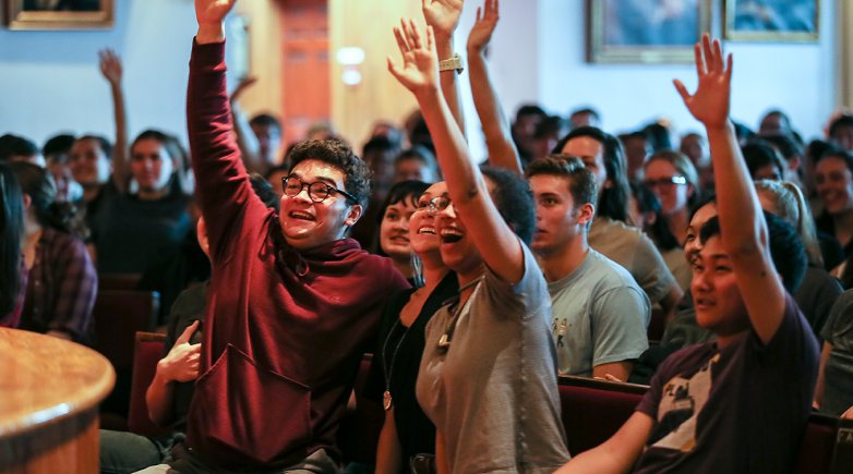 Exeter students volunteer for a workshop during Martin Luther King Jr. Day 