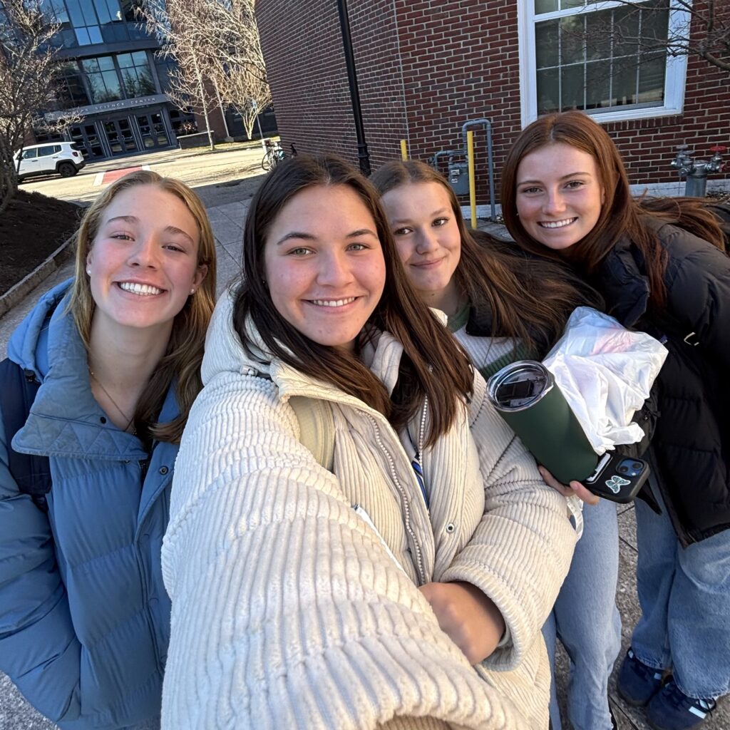 Group of girls taking a selfie.