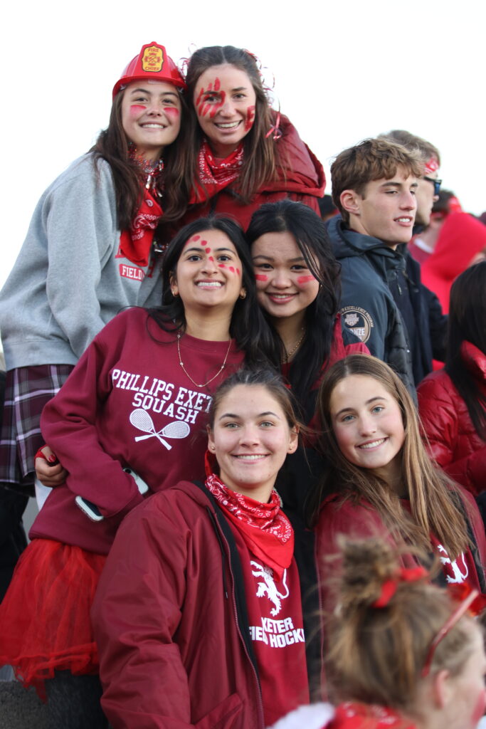 Group of girls in the stands at E/A weekend.