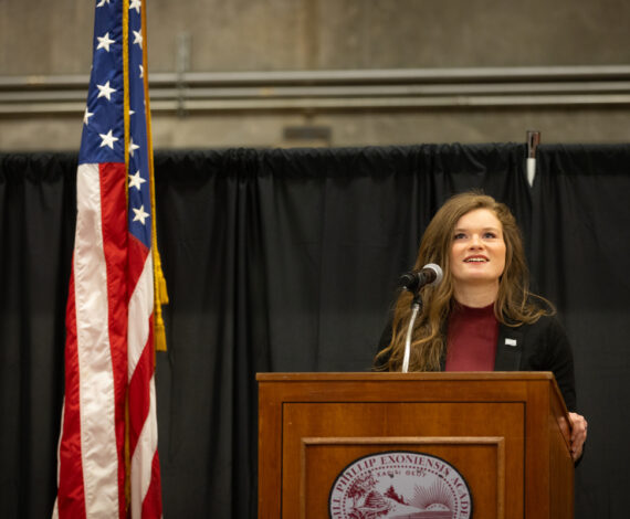 image for Young alum brings lessons in non sibi, empathy to assembly