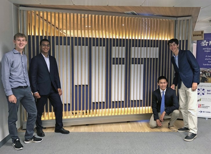 Exeter students at the MIT Hong Kong Innovation Node.