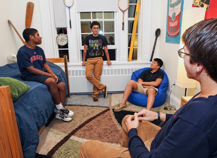 Boys in a dorm at Phillips Exeter Academy. 