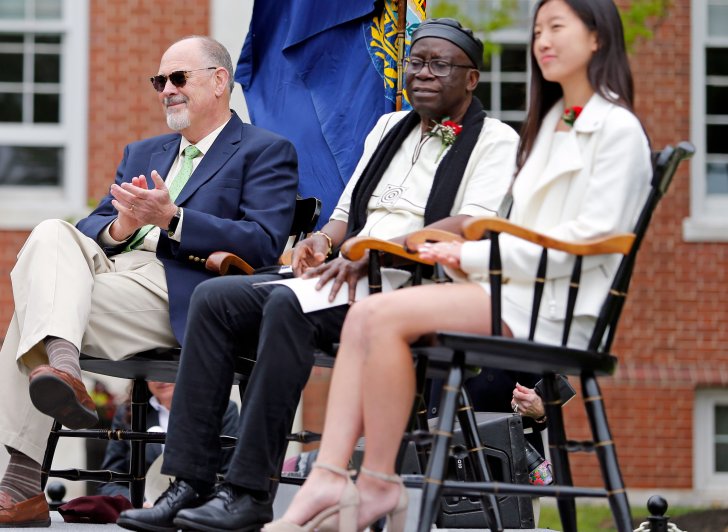 tom Seidenberg and Kwasi Boadi at Exeter's graduation.