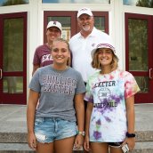 Kim and Eric Wise with their children, Isabelle ’19 and Ursula ’21.