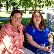 dining services manager Heidi Dumont and director of dining services Melinda Leonard at Exeter