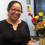 Exeter Alum Maribel Hernández Rivera in her office