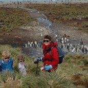 Kate Ford Laird on an adventure with her children