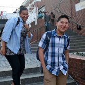 Exeter student Tim Han on campus