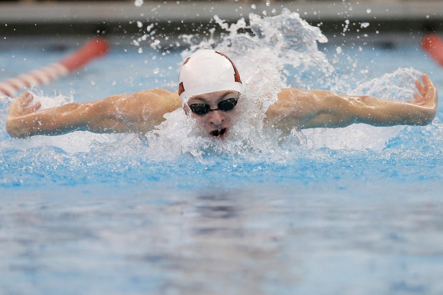 Andrew Benson swimming.