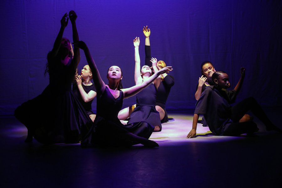 Dancers perform Technology: A Winter Dance Concert.