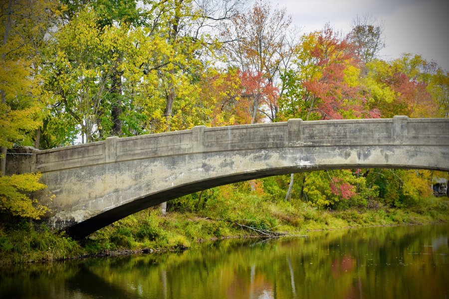 bridge on a fall day