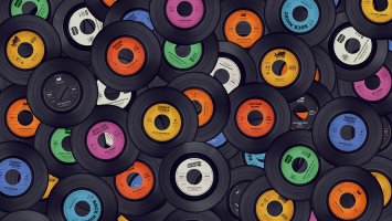Assortment of vinyl records