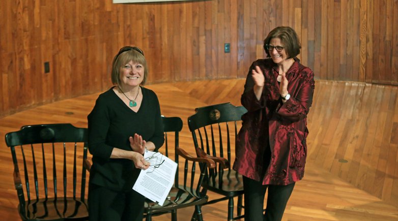 Linda Luca receives the Founder's Day Award.