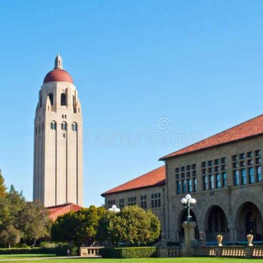 Stanford University Tower against a blue sky