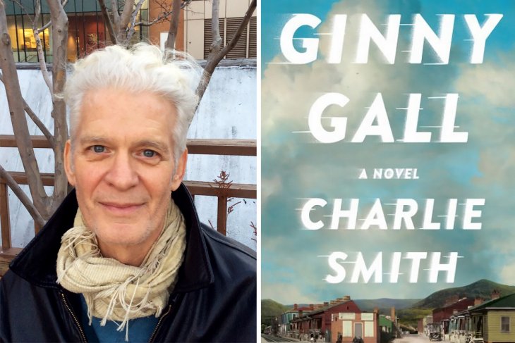 Charlie Smith with picture of his book Ginny Call.