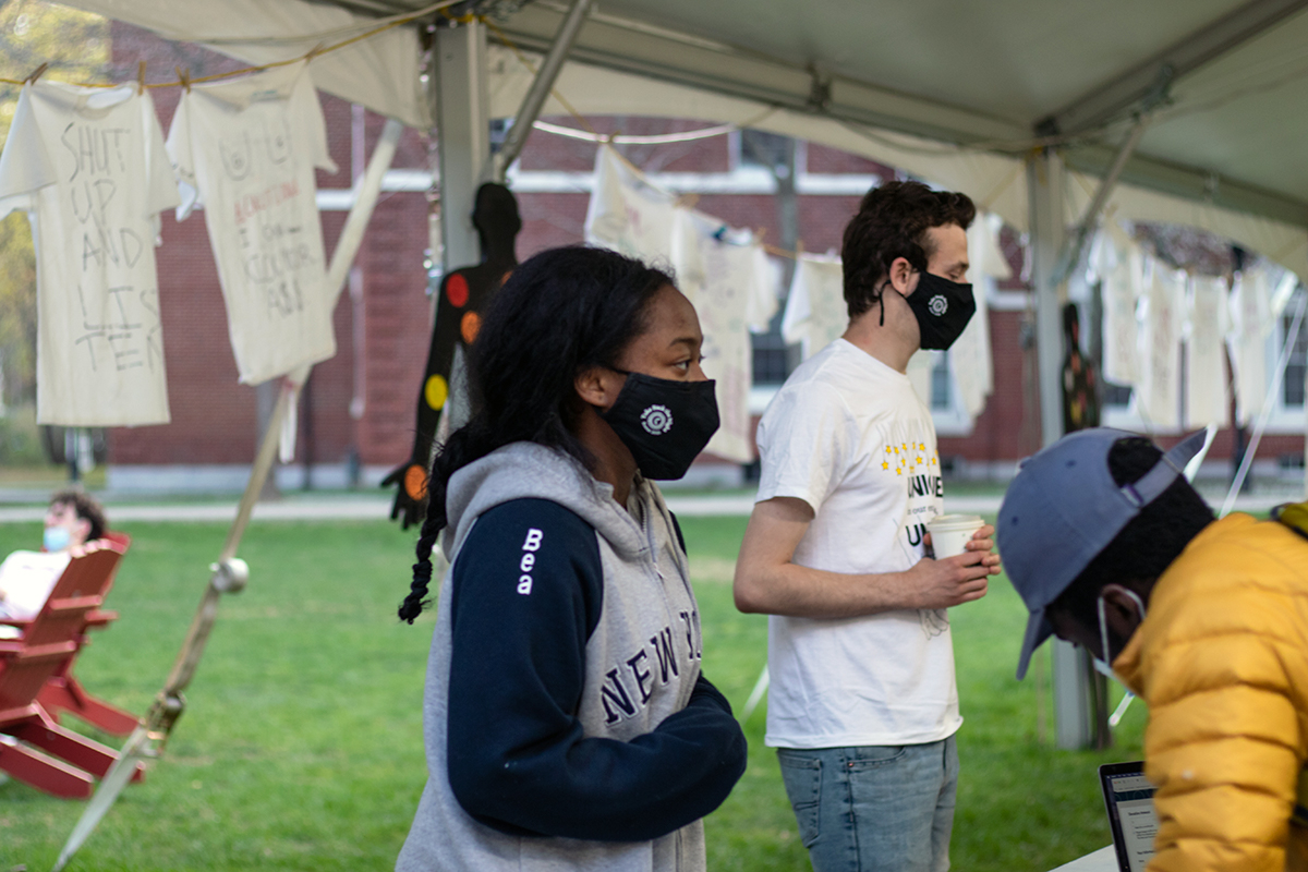 Take Back the Night clothesline at Exeter